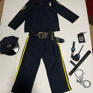 Police Officer Delux Costume Sz 4-6 Unisex